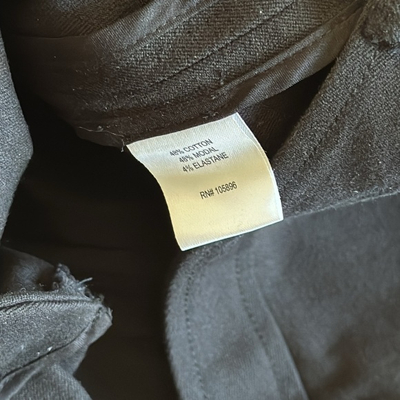 Worth NY Black straight leg Stretch Skinny Pants Zip Pockets cotton modal 8 - Picture 9 of 9